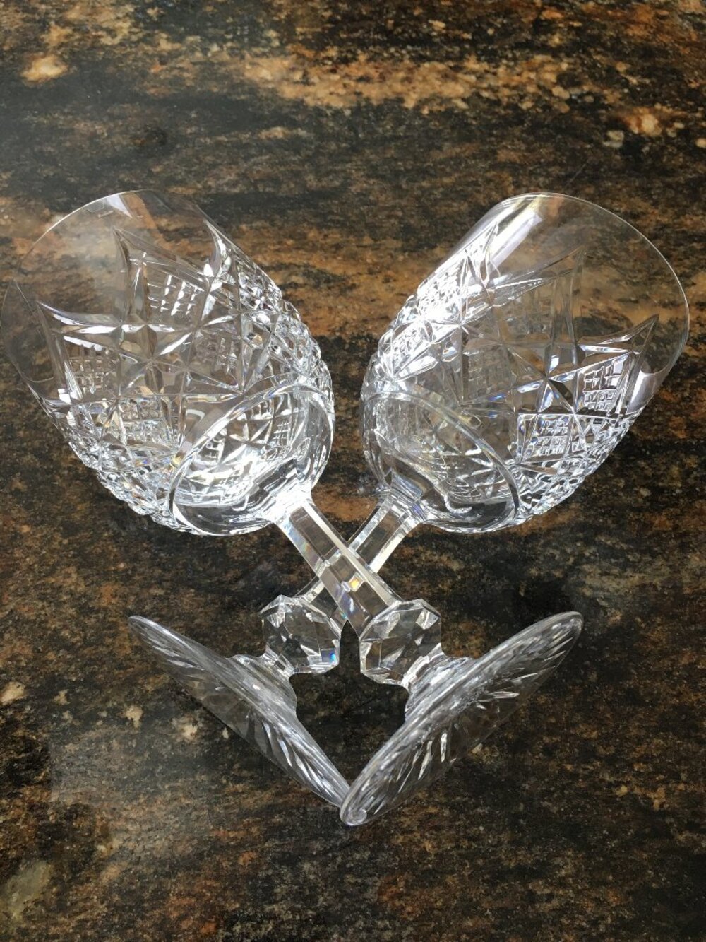 Vintage Baccarat France Cut Crystal 'Colbert' Water Glass | Signed Pair - Set #1